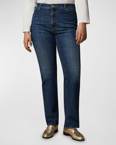 Marina Rinaldi Plus Size Tanaro High-Rise Skinny Denim Jeans - Blue