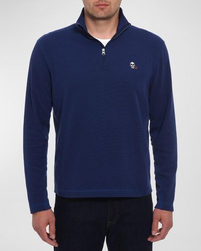 Robert Graham Polaris Quarter-zip Sweater - Blue