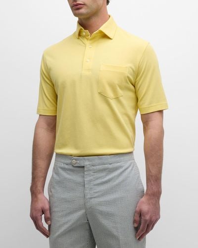 Sid Mashburn Pique Pocket Polo Shirt - Yellow