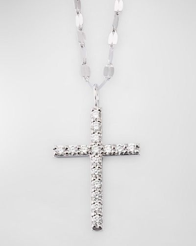 Lana Jewelry 14K Flawless Everyday Diamond Cross Necklace - White