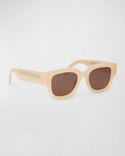 Palm Angels Monterey Sand Acetate Cat-Eye Sunglasses - Natural