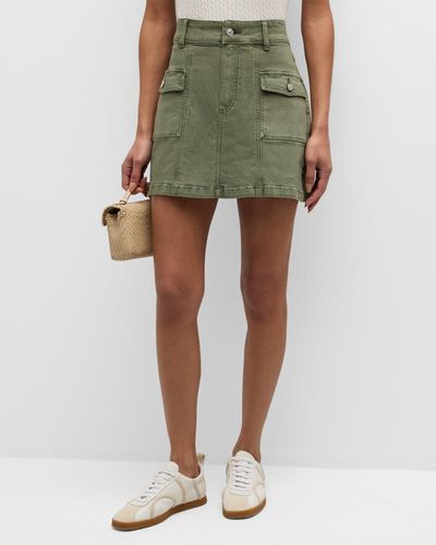 PAIGE Jessie Cargo Mini Skirt - Green