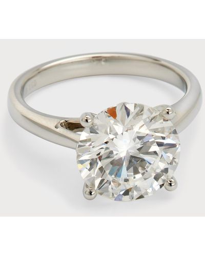 Neiman Marcus Lab Grown Diamond Round Solitaire Ring, 4.0Tcw - White