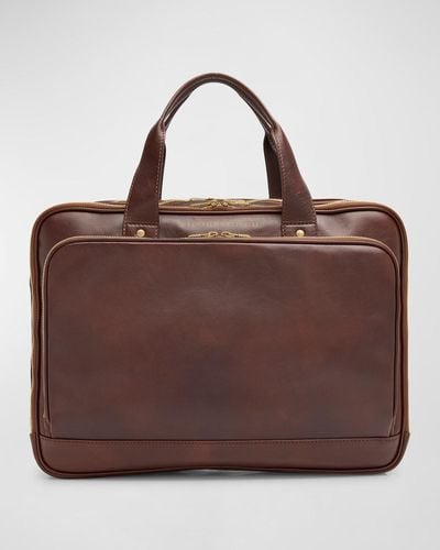 Brunello Cucinelli Calfskin Briefcase - Brown