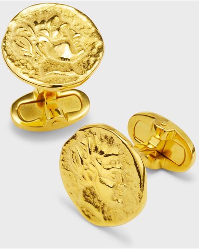 Jan Leslie 18K Vermeil Coin Cufflinks - Metallic