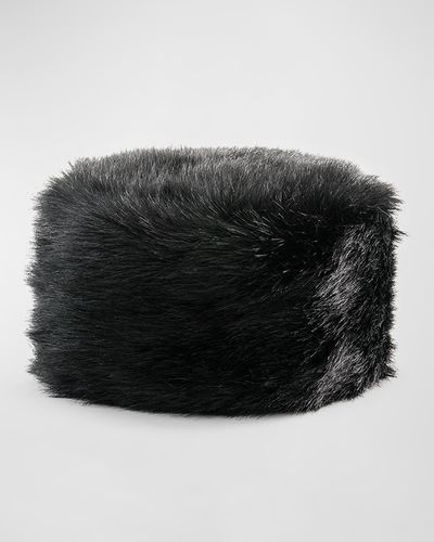 Fabulous Furs Faux Fur Cossack Hat - Black