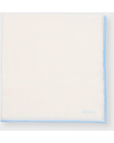 Zegna Cotton-Silk Pocket Square - Natural