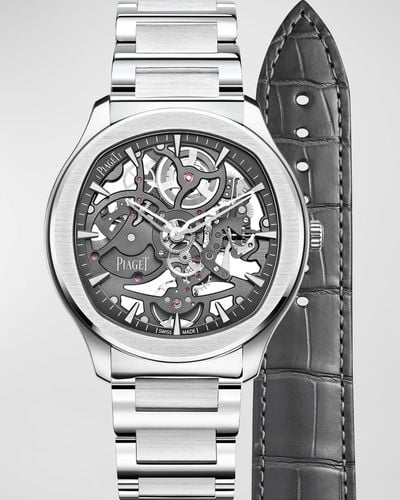 Piaget Polo 42mm Stainless Steel Gray Skeleton Watch