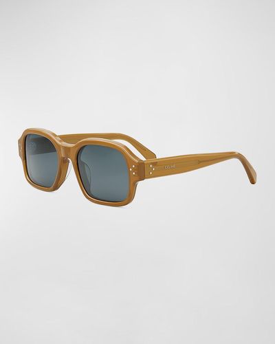 Celine Bold 3-dot Acetate-nylon Square Sunglasses - Blue
