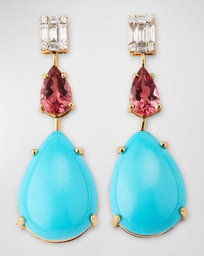 Miseno 18K Diamond, Sapphire, And Earrings - Blue