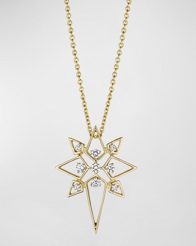 Hueb 18K Estelar Pendant Necklace With Diamonds, 18"L - Metallic