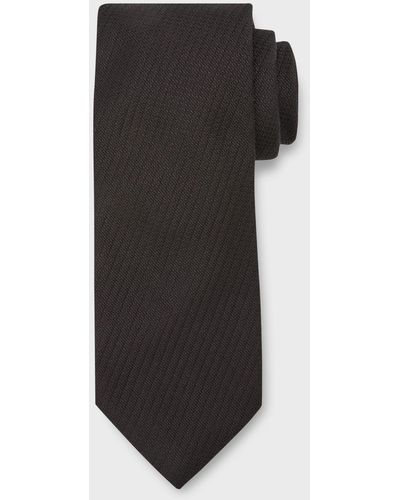 Brioni Textured Silk Tie - Black