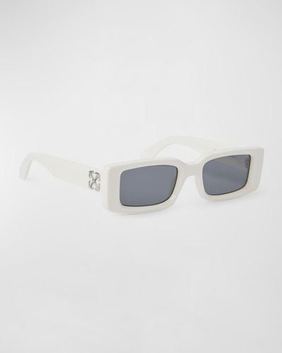Off-White c/o Virgil Abloh Arthur Arrows Acetate Rectangle Sunglasses - Blue