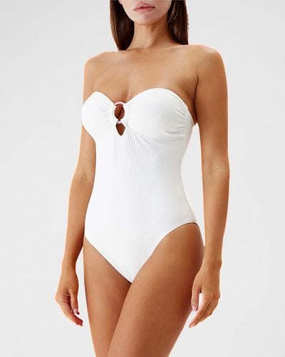 Melissa Odabash Barbuda Strapless One-Piece Swimsuit - White