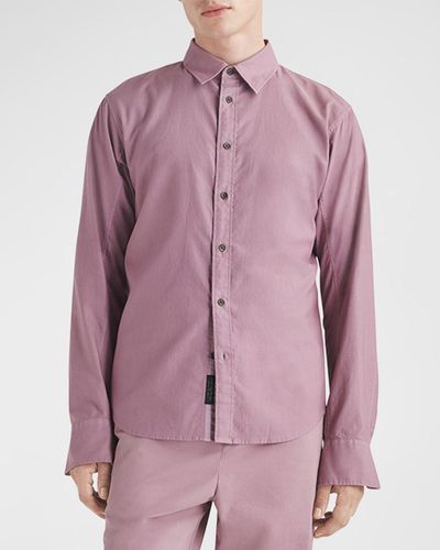 Rag & Bone Engineered Fit Oxford Sport Shirt - Purple