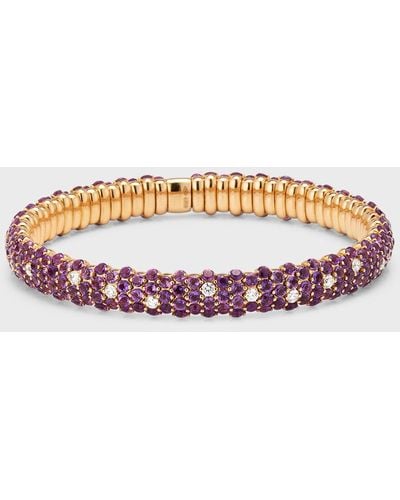 Zydo 18k Rose Gold Amethyst And Diamond Bracelet - Multicolor