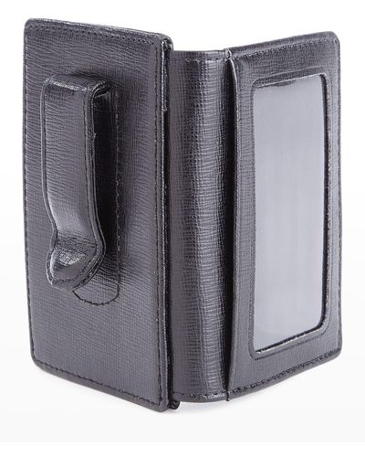 ROYCE New York Personalized Leather Money Clip Wallet - Black