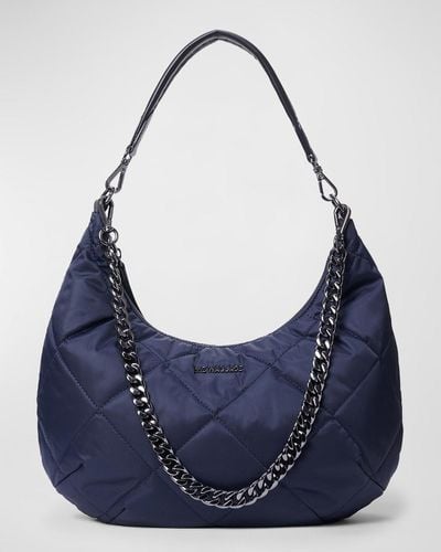 MZ Wallace Bowery Quilted Shoulder Bag - Blue