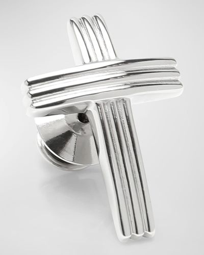 Cufflinks Inc. Stainless Steel Cross Lapel Pin - Metallic
