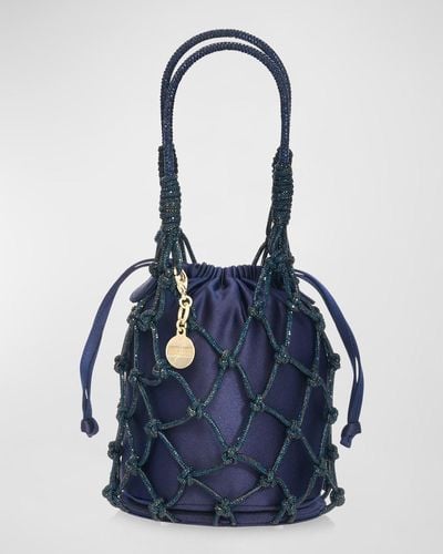 Judith Leiber Sparkle Crystal Net Top-handle Bag - Blue