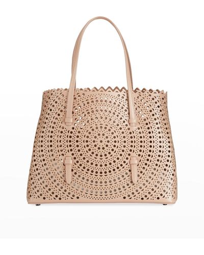 Alaïa Mina 32 Tote Bag - Natural