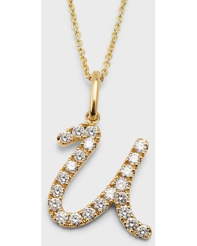 Sydney Evan 14k Diamond Pave Initial Necklace - White