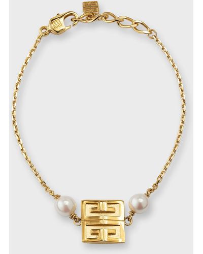Givenchy 4G Golden Pearly Bracelet - Metallic