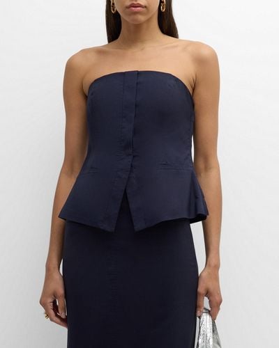 A.L.C. Renee Strapless Top - Blue