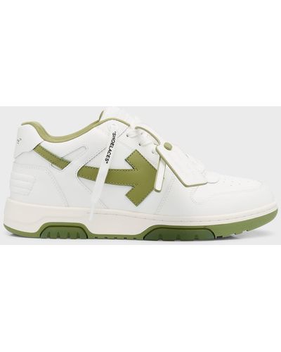 Off-White c/o Virgil Abloh Out Of Office Bicolor Arrow Sneakers - Metallic