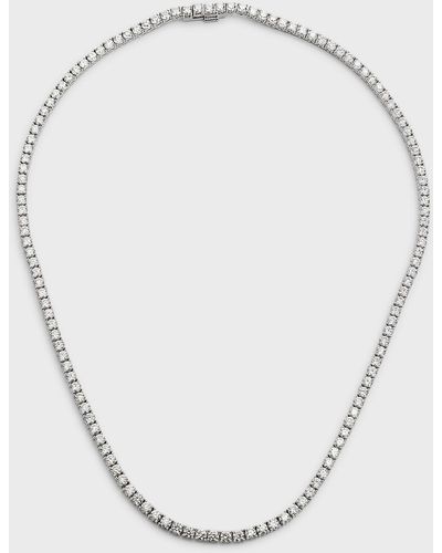 Neiman Marcus 18k White Gold Diamond Tennis Necklace