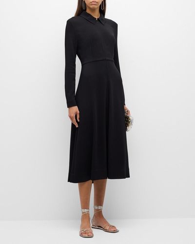 Co. Long-Sleeve Midi Shirtdress - Black