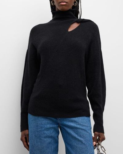 A.L.C. Jensen Twist Cut-out Turtleneck Sweater - Black