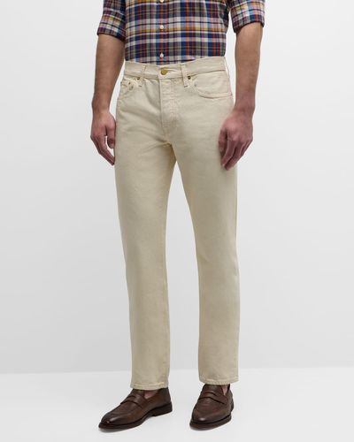 Sid Mashburn Slim-Straight Jeans - Natural
