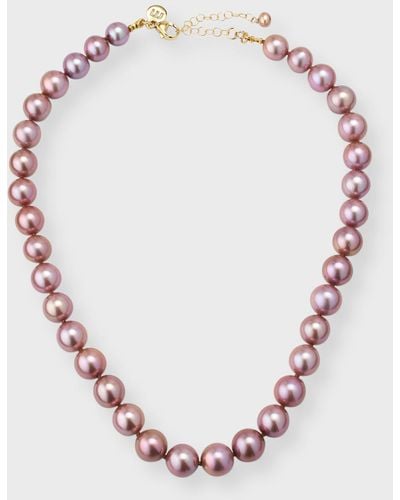 Margo Morrison 17" Edison Freshwater 10-12Mm Pearl Necklace - Pink
