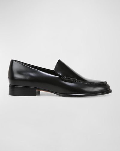 Vince Naomi Sleek Leather Loafers - Black