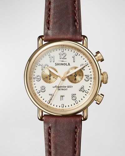 Shinola 41Mm Runwell Chronograph Watch - Metallic