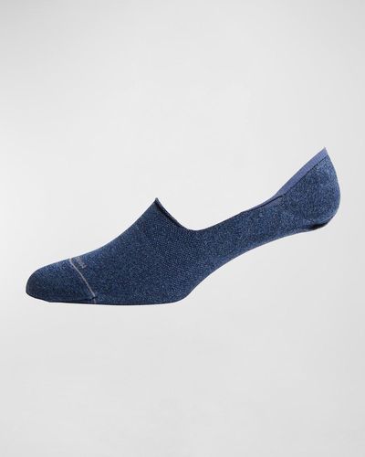 Marcoliani No-Show Logo Socks - Blue
