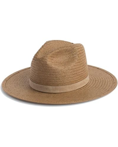 Janessa Leone Adriana Packable Straw Panama Hat - Brown