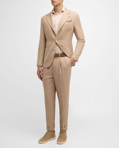 Brunello Cucinelli Exclusive Diagonal Suit - Natural