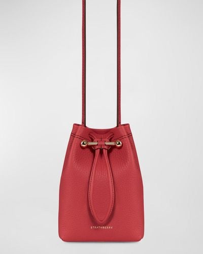 Strathberry Osette Pouch Leather Crossbody Bag - Red