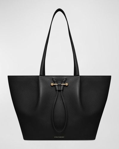 Strathberry Osette Leather Shopper Tote Bag - Black