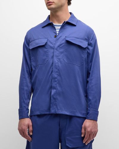 Teddy Vonranson Gryson Button-Down Shirt - Blue