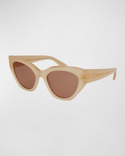 Ferragamo Classic Logo Acetate Cat-Eye Sunglasses - White
