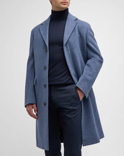Cardinal Of Canada Mercer Classic Wool-Blend Topcoat - Blue