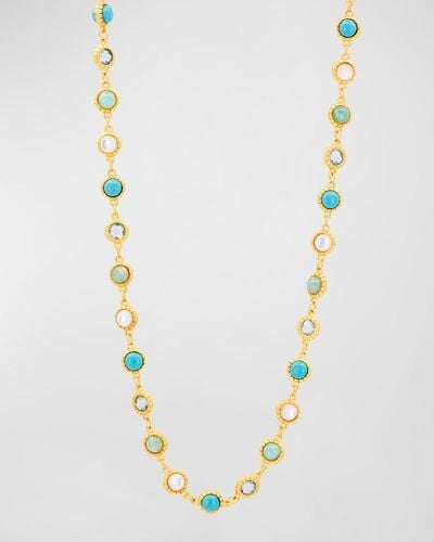 Freida Rothman Sparkling Coast Long Chain Necklace - Metallic