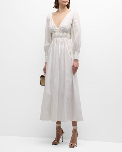Altuzarra Kathleen Gathered Maxi Dress - White