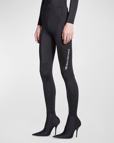 Balenciaga Sporty B Activewear Leggings - Black