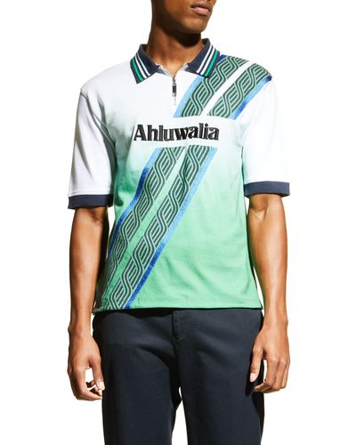 Ahluwalia Logo Football Polo Shirt - Green