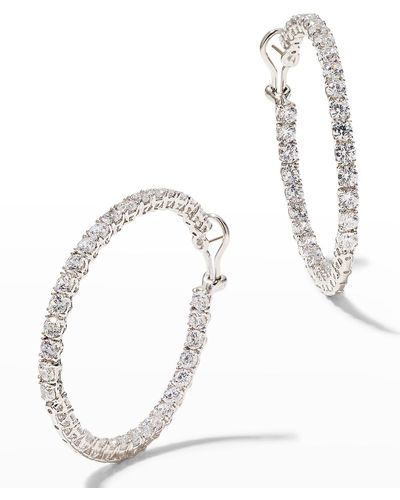 Fantasia by Deserio Cubic Zirconia Hoop Earrings, Extra Large - White