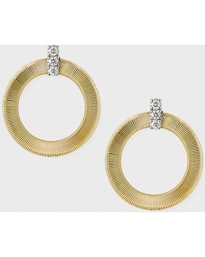 Marco Bicego Masai 18k Gold Circular Diamond-post Earrings - Metallic